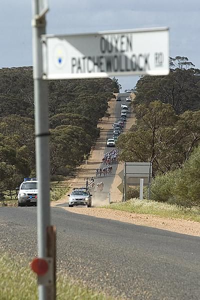 The Tour heads along undulating roads during the 86.5 kilometre stage eleven from Ouyen to Patchewollock and return to Ouyen.