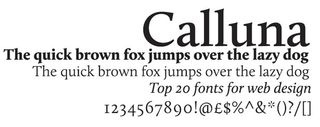 Web fonts: Calluna