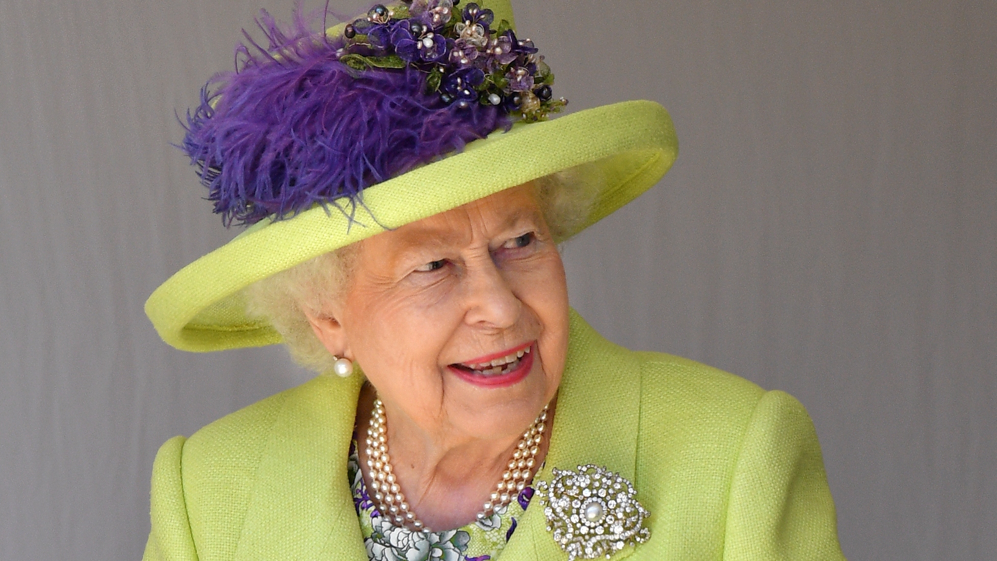 Queen Elizabeth II attends the wedding of Prince Harry to Ms Meghan Markle at St George's Chapel, Windsor Castle on May 19, 2018