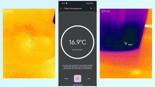 برنامه دمایی google pixel 9 pro در مقابل دوربین حرارتی flir