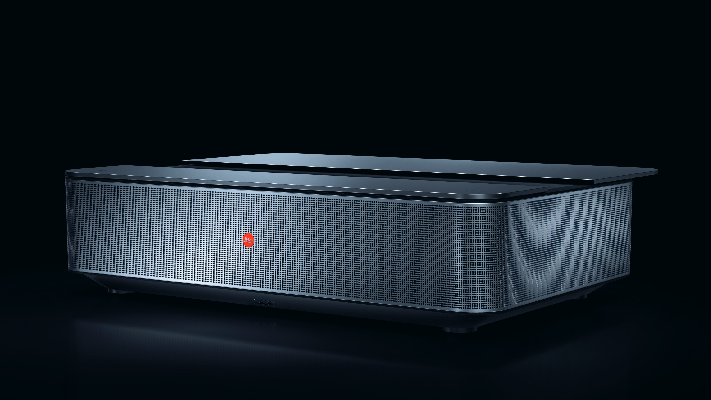Leica Cine 1 laser tv on black background