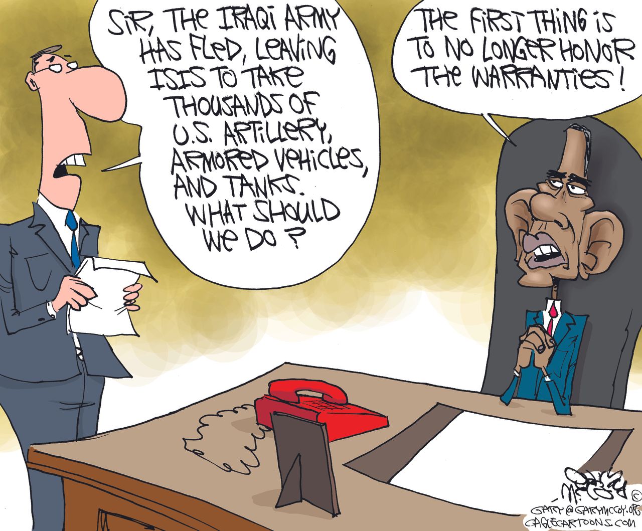 Obama cartoon World ISIS Iraq