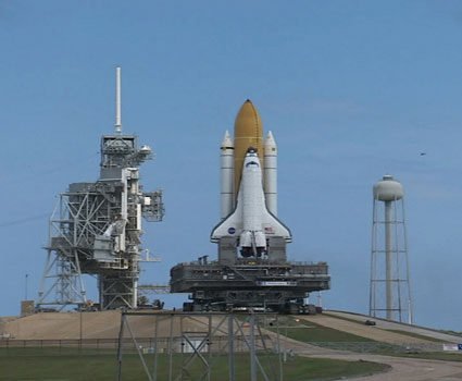 Shuttle Atlantis Moves to Launch Pad for November Flight