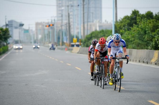 Joonas Henttala (Team Novo Nordisk) leads the break