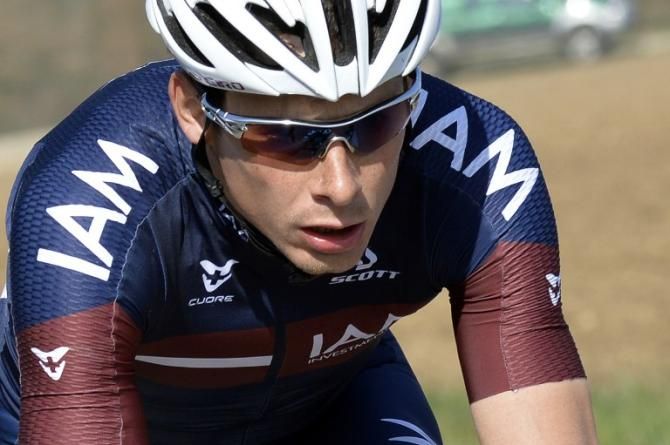Aleksejs Saramotins (IAM Cycling) was the last survivor of the breakaway
