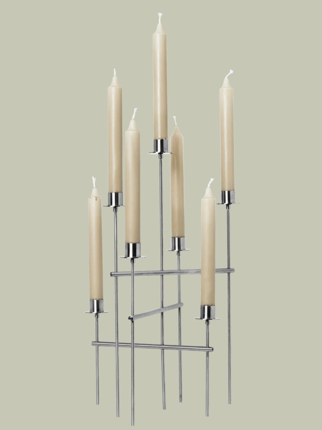 Ferm Living, Elysia Candelabra in Brushed Stainless Steel