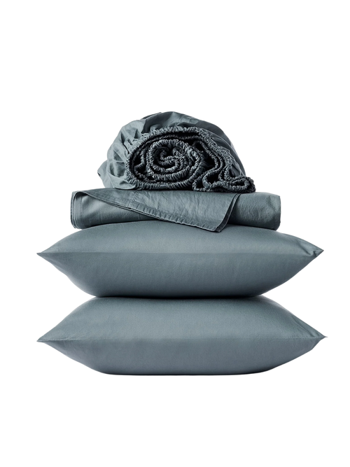 Cloud Soft Organic Sateen Sheet Set in Gulf
