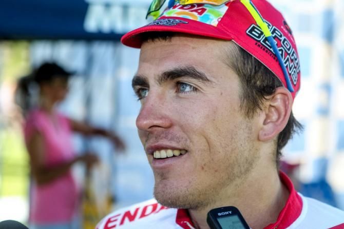 Serghei Tvetcov (Jelly Belly) happy after his win.
