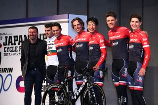 Alberto Contador introduced along with his Trek-Segafredo teammates