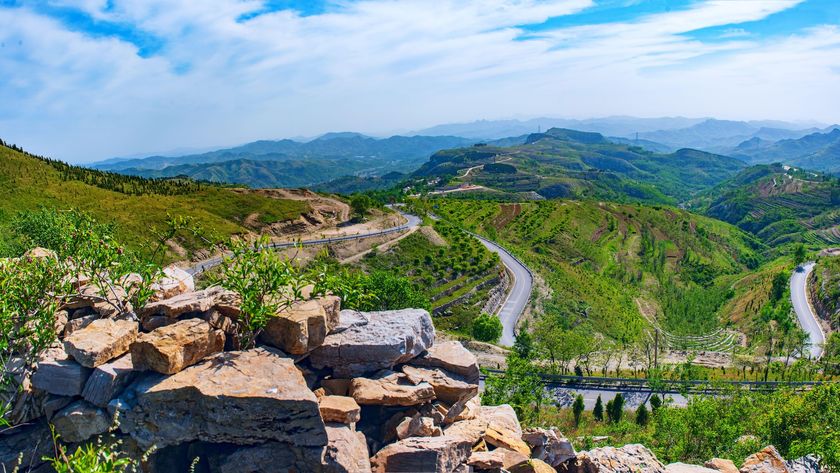 A panoramic view from the Great Wall of Qi