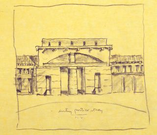 One of Graves’ studies for the entrance portico.