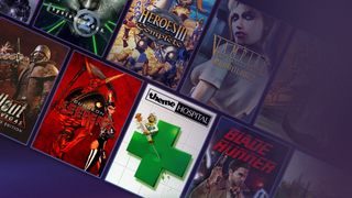 A selection of GOG games, including Heroes of Might and Magic 3, Dungeon Keeper 2, Theme Hospital, Blade Runner, System Shock 2, Fallout: New Vegas, and Vampire: The Masquerade - Bloodlines.