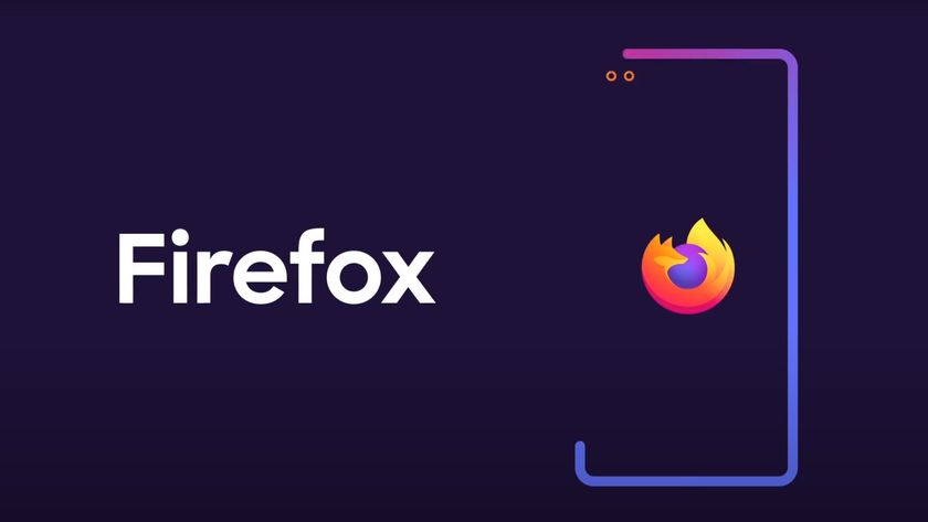 Mozilla Firefox logo with an artistic outline of a phone