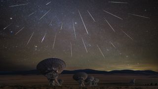 VLA array telescope and Geminid meteor shower