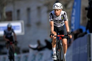 FAYENCE FRANCE FEBRUARY 20 Arrival Fabio Aru of Italy and Team Qhubeka ASSOS during the 53rd Tour Des Alpes Maritimes Et Du Var Stage 2 a 1689km stage from Fayence to Fayence 357m letour0683 on February 20 2021 in Fayence France Photo by Luc ClaessenGetty Images