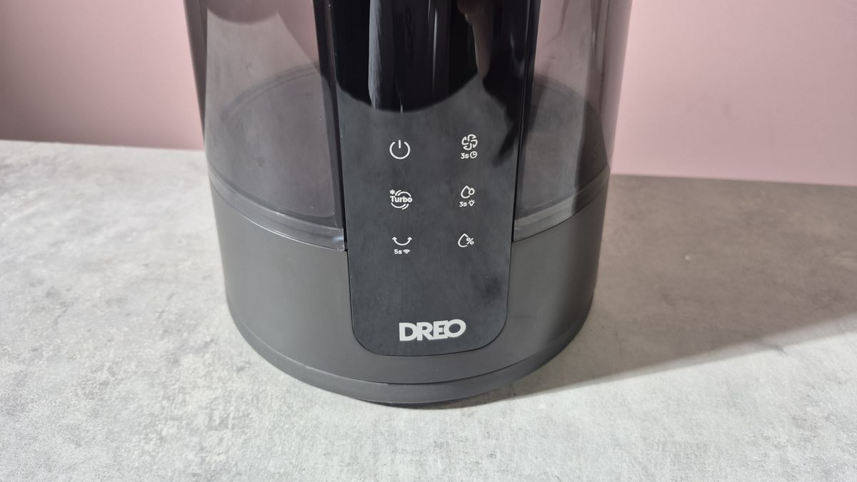 Button controls on the Dreo Smart Misting Fan 516S