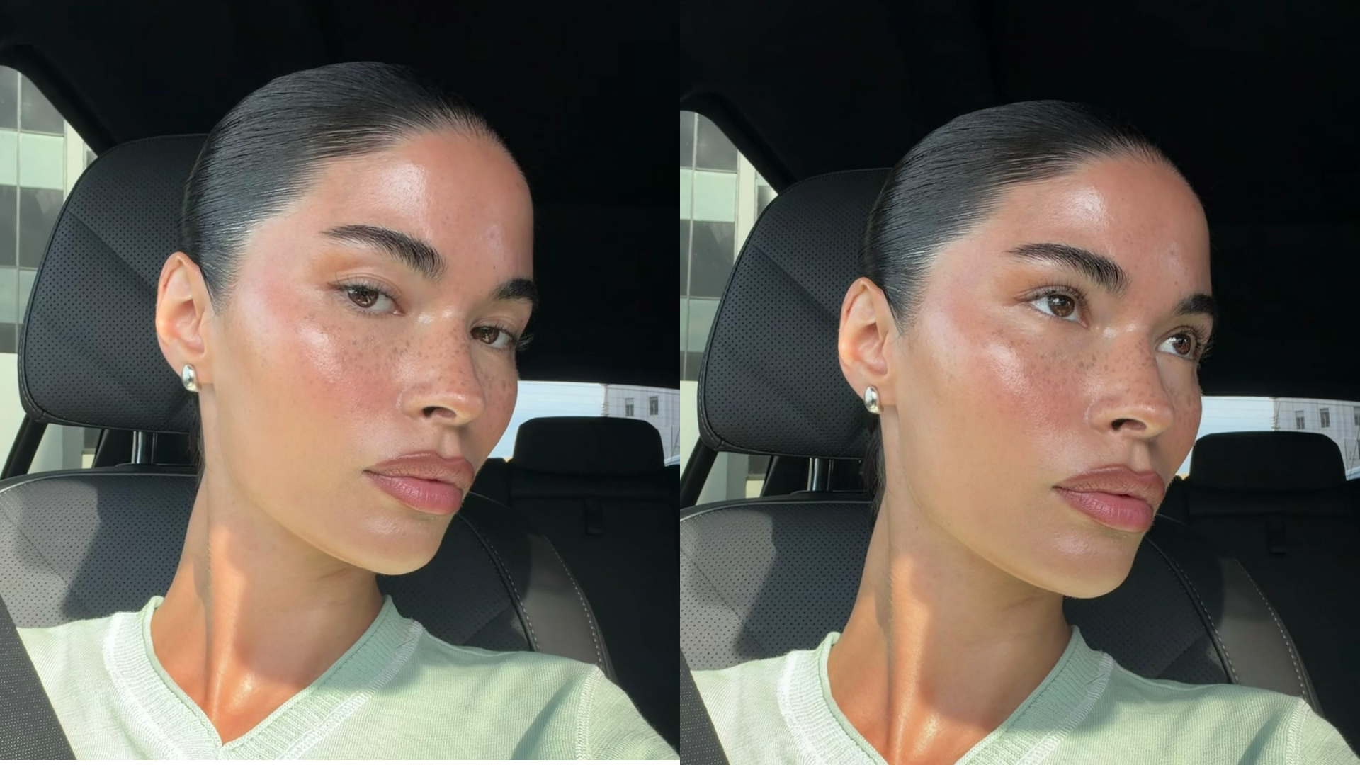 Selfie of Aisha Potter sitting in a car 