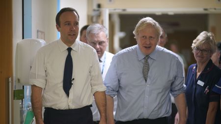 Matt Hancock and Boris Johnson