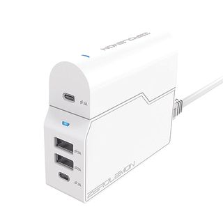 ZeroLemon 4-port USB-C wall charger with removable travel adapter