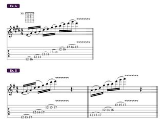 Allan Holdsworth finger-stretching lesson tabs 4 and 5