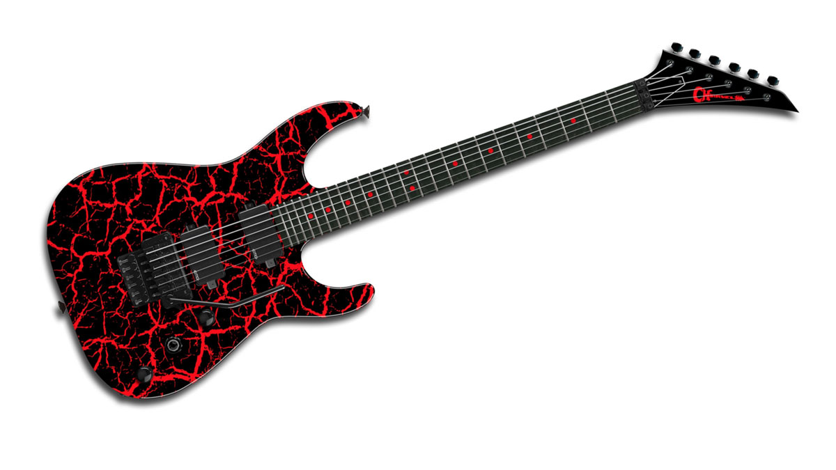 Custom Select DK HH FR Black Red Crackle