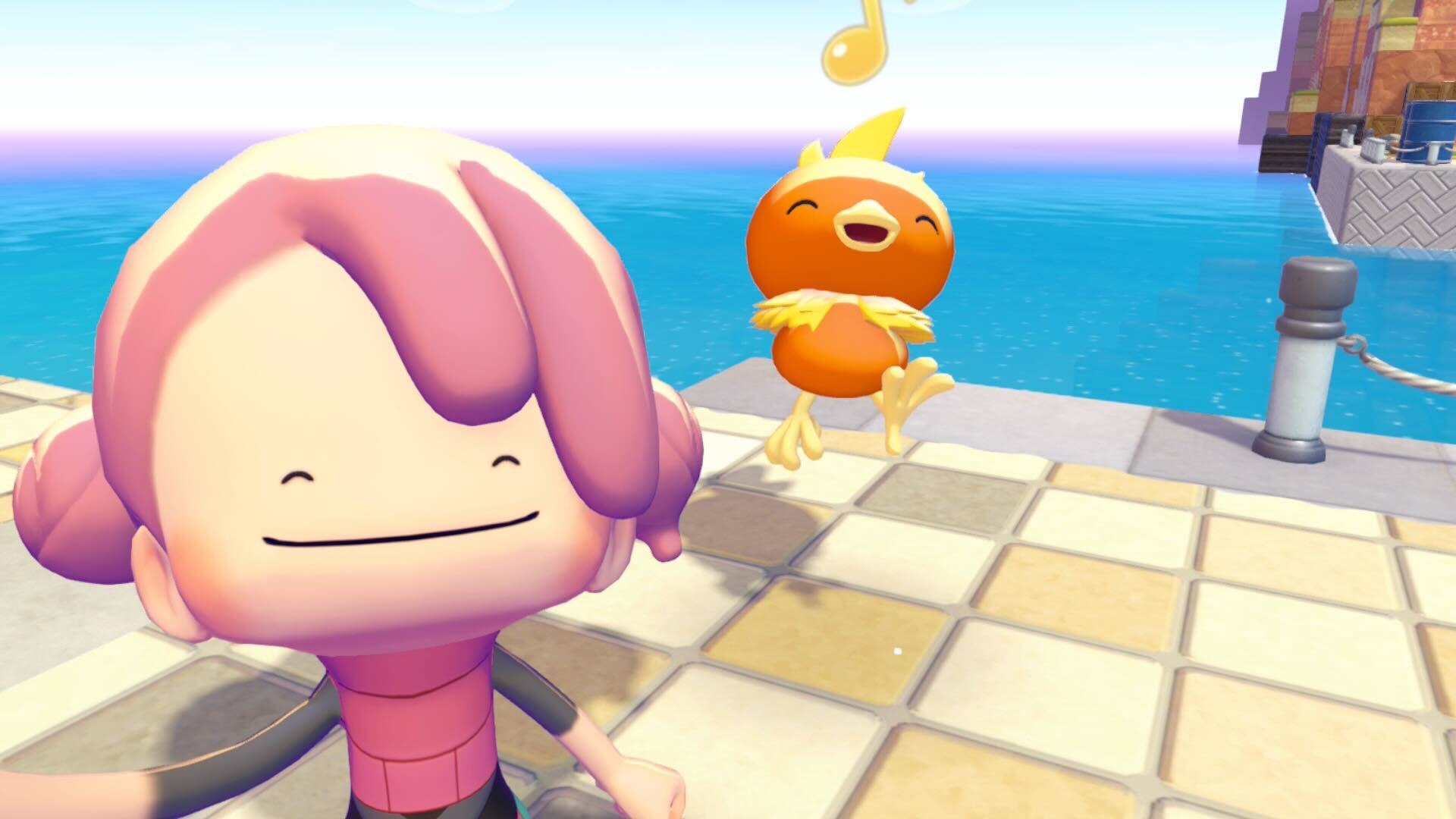 Torchic and Ditto in Pokemon Pokopia