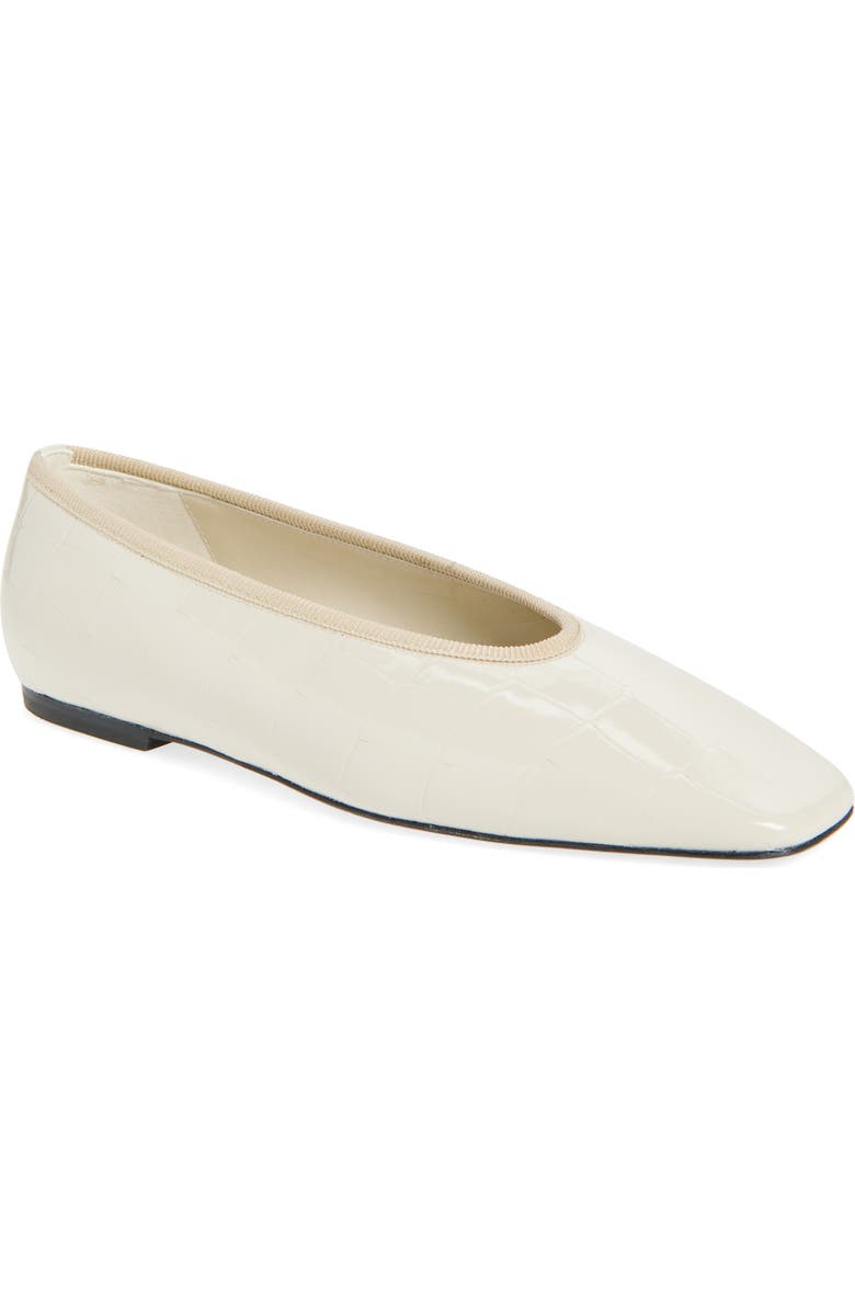 Croc Embossed Ballet Flat