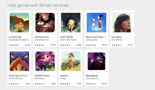 Indie games on the Play Store that feature strong female protagonists.