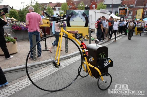Aerobars are just the thing to help this three-wheeled penny farthing cut through the wind.