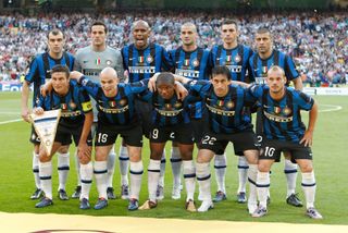 The Inter Milan team who started the 2010 Champions League final against Bayern Munich