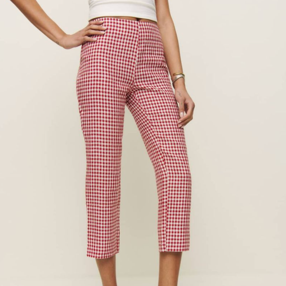 Reformation, Petra Linen Low Rise Pedal Pusher Pant