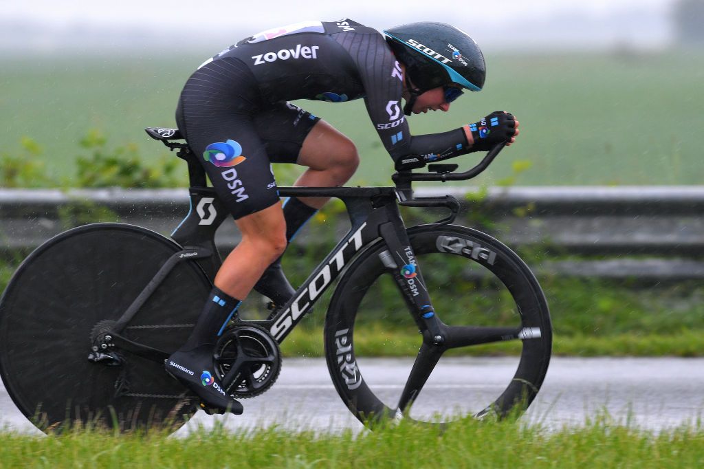 CHIMAY BELGIUM JUNE 22 Lorena Wiebes of The Netherlands and Team DSM during the 9th Lotto Belgium Tour 2021 Prologue a 44km Individual Time Trial stage from Chimay to Chimay ITT LottoBelgTour LottoBelgiumTour on June 22 2021 in Chimay Belgium Photo by Luc ClaessenGetty Images