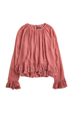 Collection Ruffle Top in Viscose Chiffon