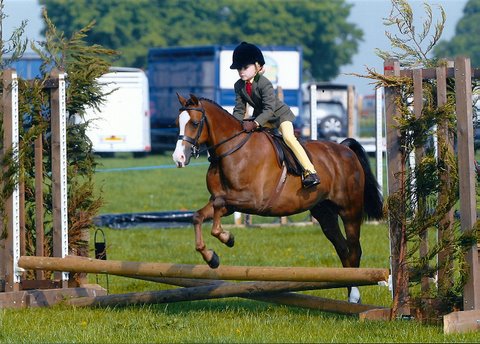 Lucy Eddis aged 7 on Bradmore Raindance in Tiny Tots