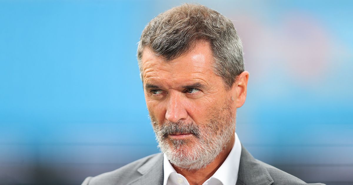 Roy Keane scrutinizing the match