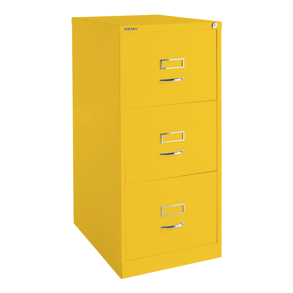 yellow filing cabinet