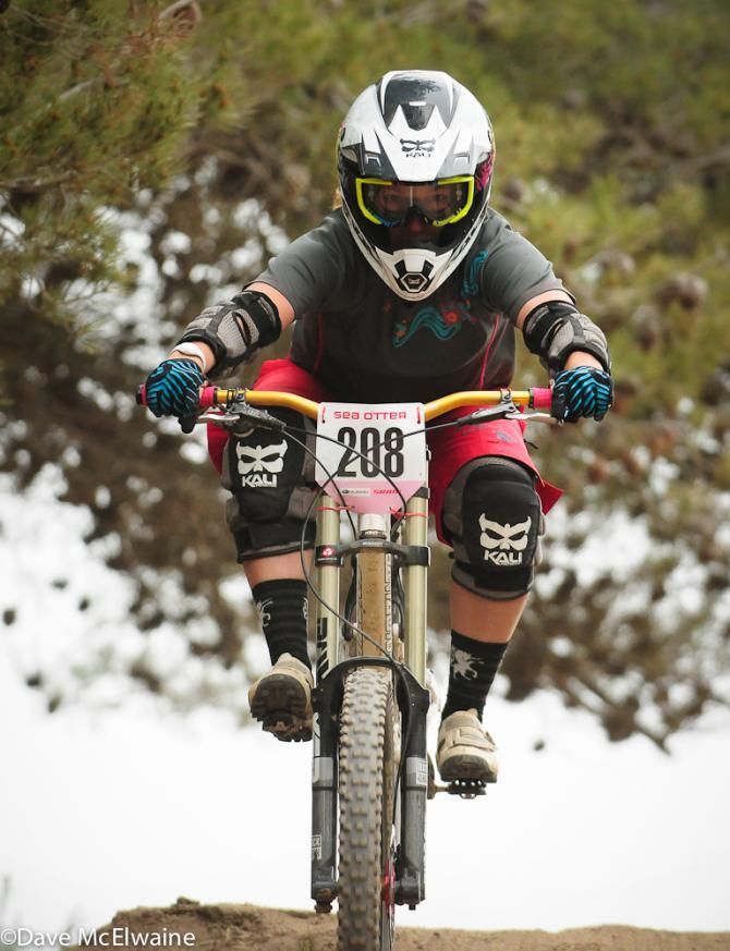 Joy Brinkerhoff staying low and tight over the jumps