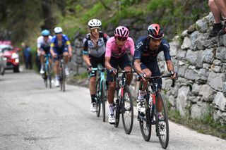 Dani Martinez sets the pace for Giro d'Italia leader Egan Bernal