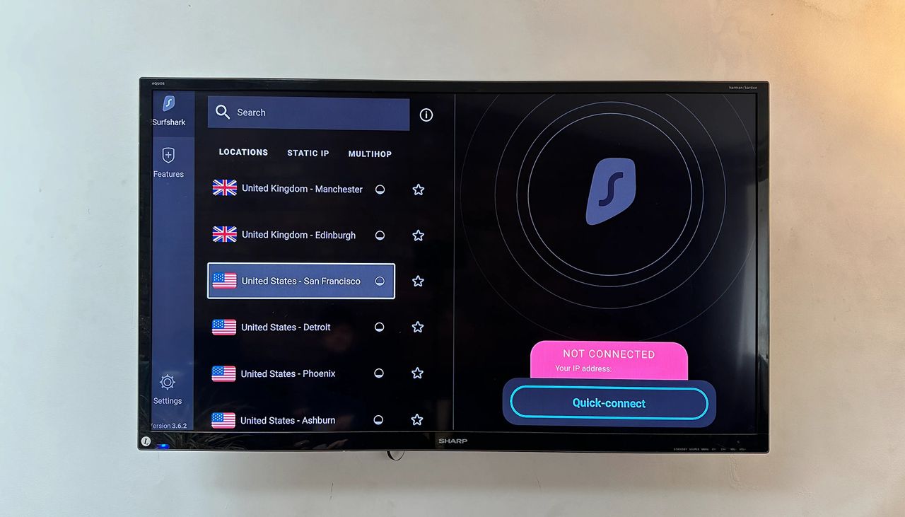 Surfshark VPN setup on a Fire Stick