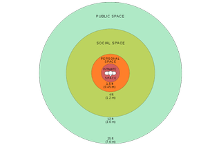 Diagram representation of personal space limits. 