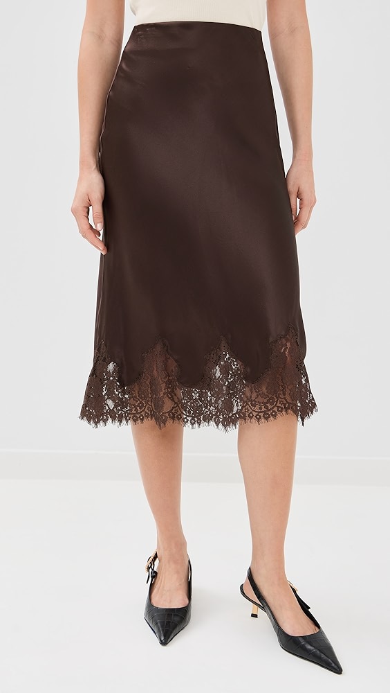 Reformation Carolina Silk Skirt