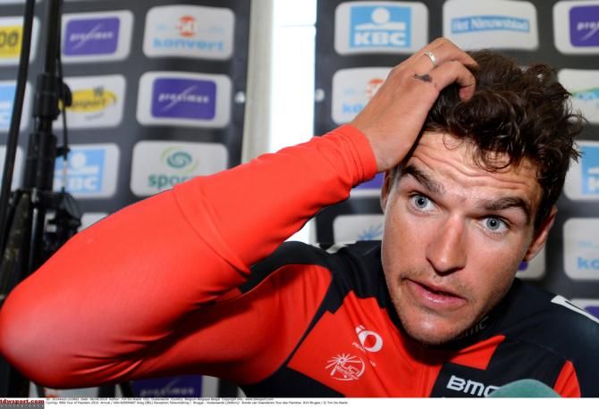 Greg van Avermaet scratches his head thinking how he could have stopped Cancellara