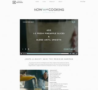 The videos on the Now You're Cooking Tumblr site feature an added cooking mode functionality