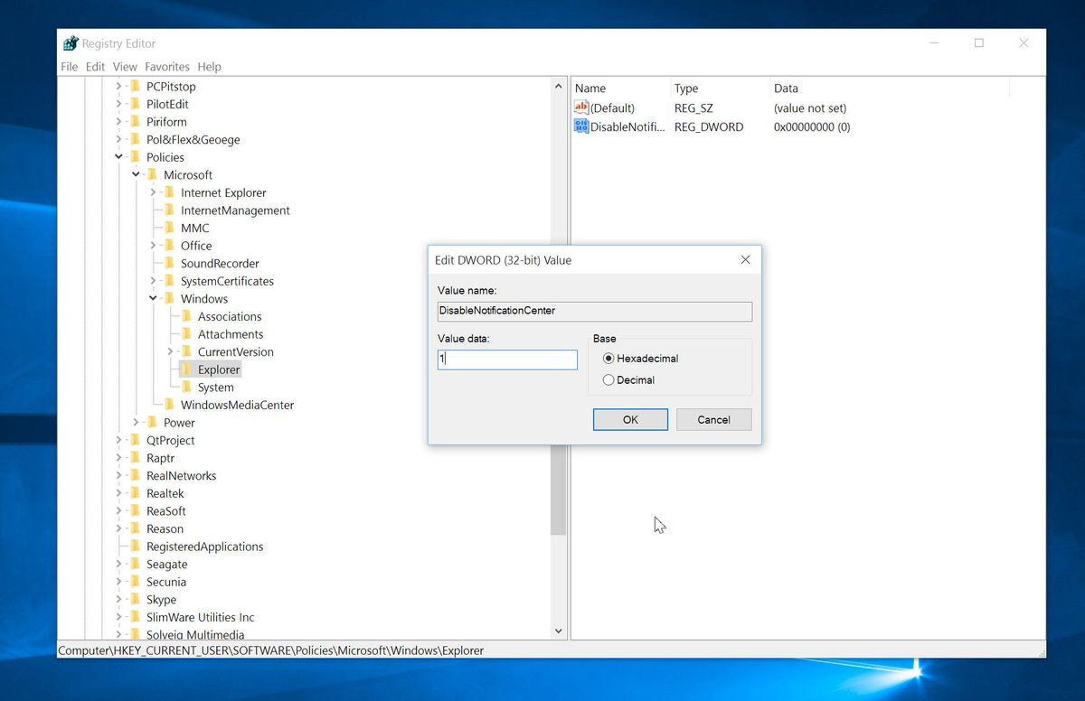 How to disable the Action Center in Windows 10 ITProPortal