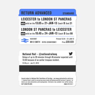 national rail ticket design