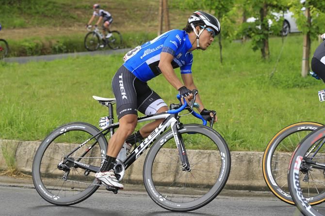 Julian Arredondo (Trek) in the mountains jersey