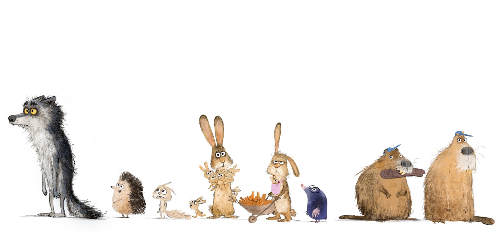Character designs for Intermarch&amp;eacute; Christmas advert