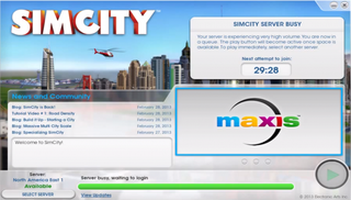 SimCity Server Problems