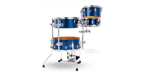 All drums except the snare are single-headed allowing them to nestle inside one another