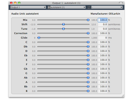 Autotalent&#039;s interface is functional rather than flashy.